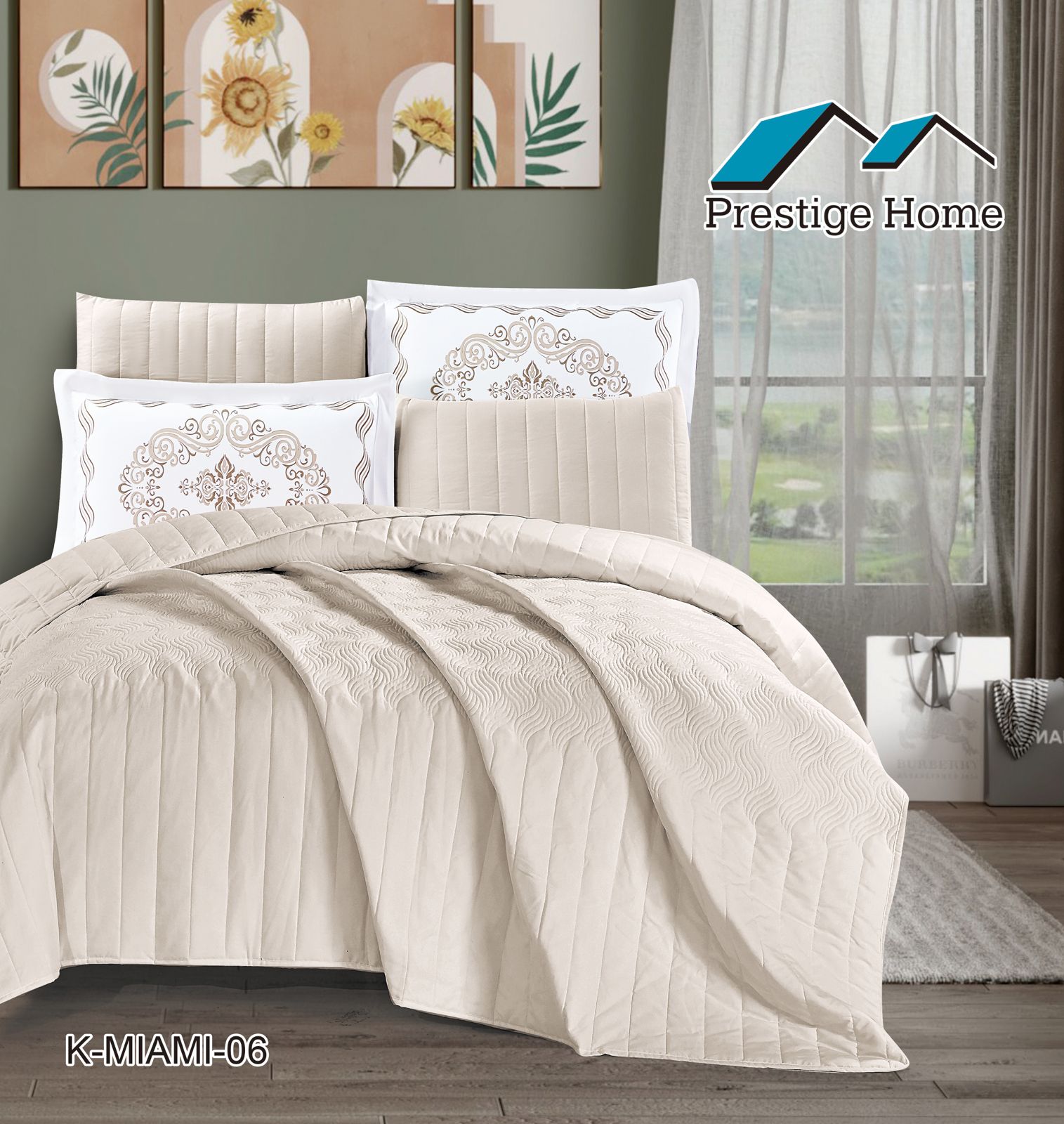 Miami Bedspread 4 pieces - Single