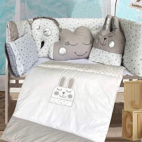Clouds & Rabbit - Baby Bedding Set