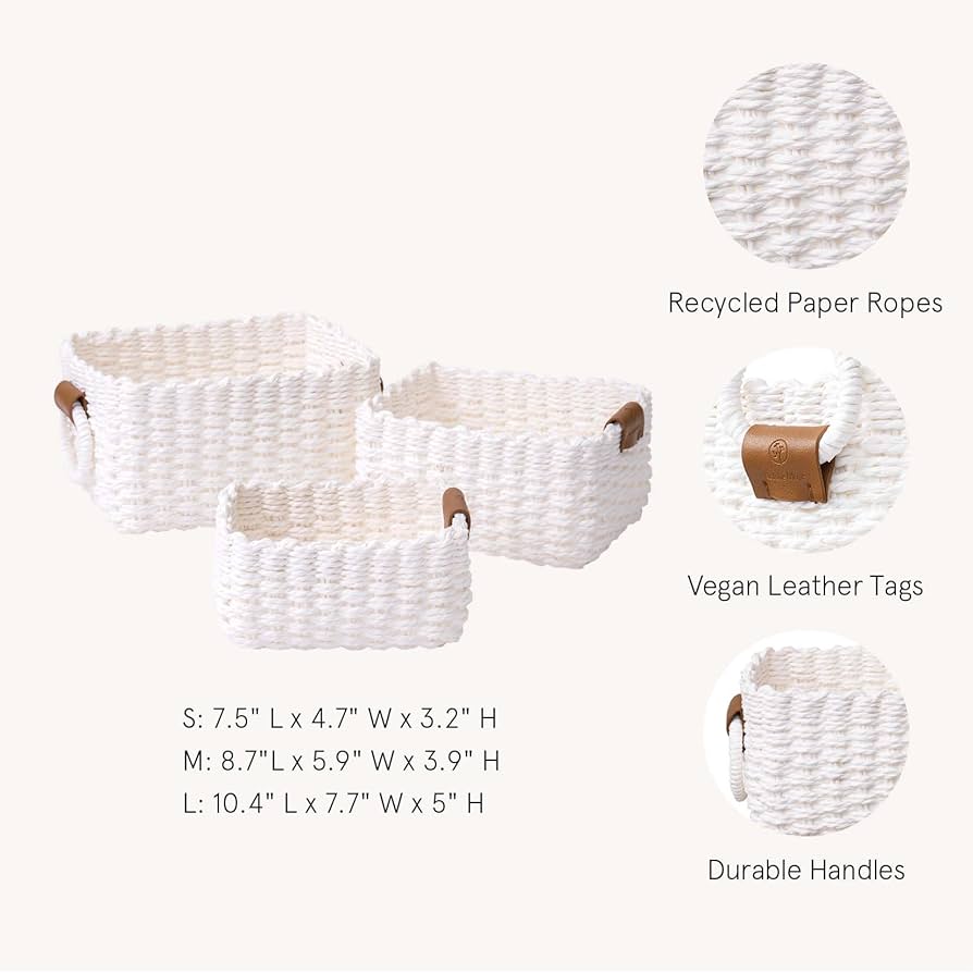 Woven baskets- 3 Pieces set
