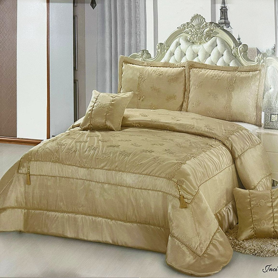 Jnci Bridal Comforter Set - Champagne