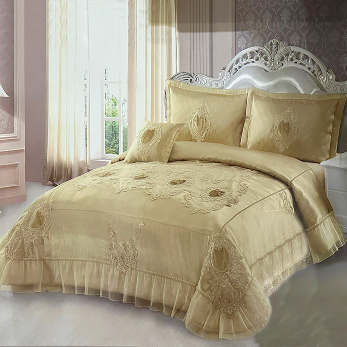 Floransa Bridal Comforter Set - Champagne