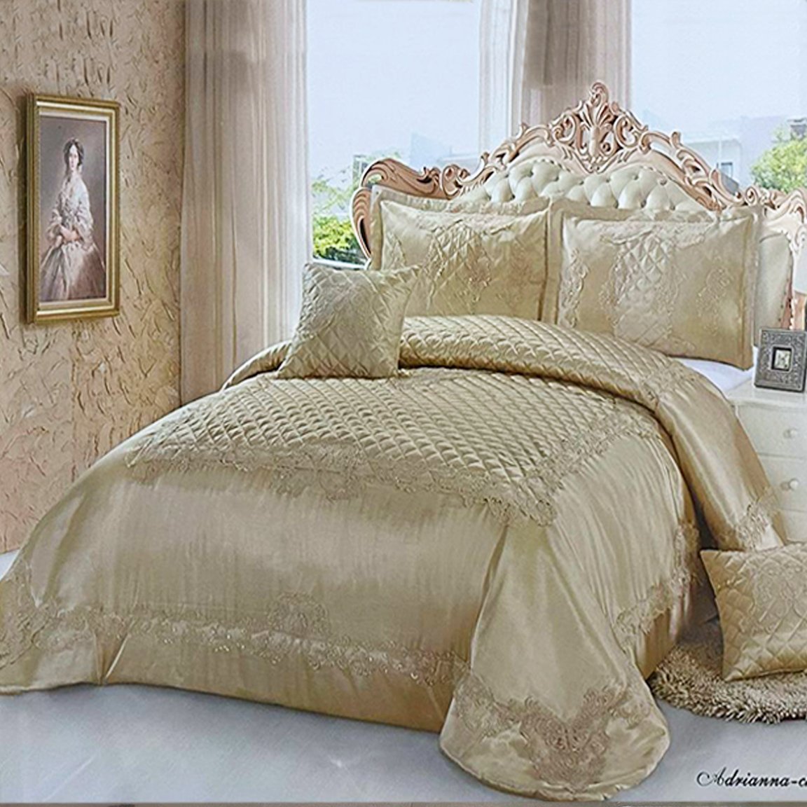 Adriana Bridal Comforter Set - Champagne