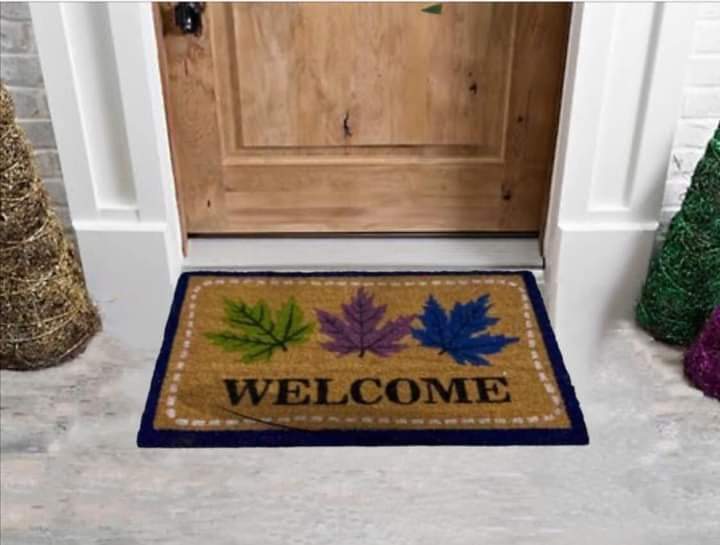 Colorful Leaves Welcome Outdoor Rug - 45x75 cm