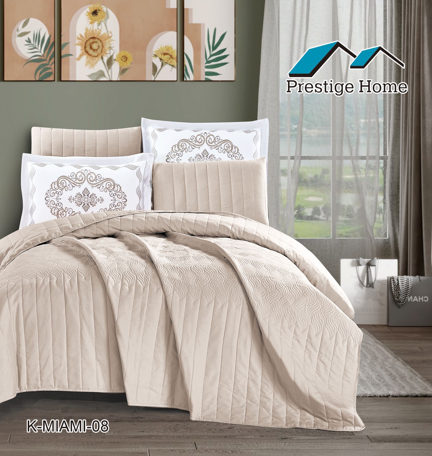 Miami Bedspread 4 pieces - Single