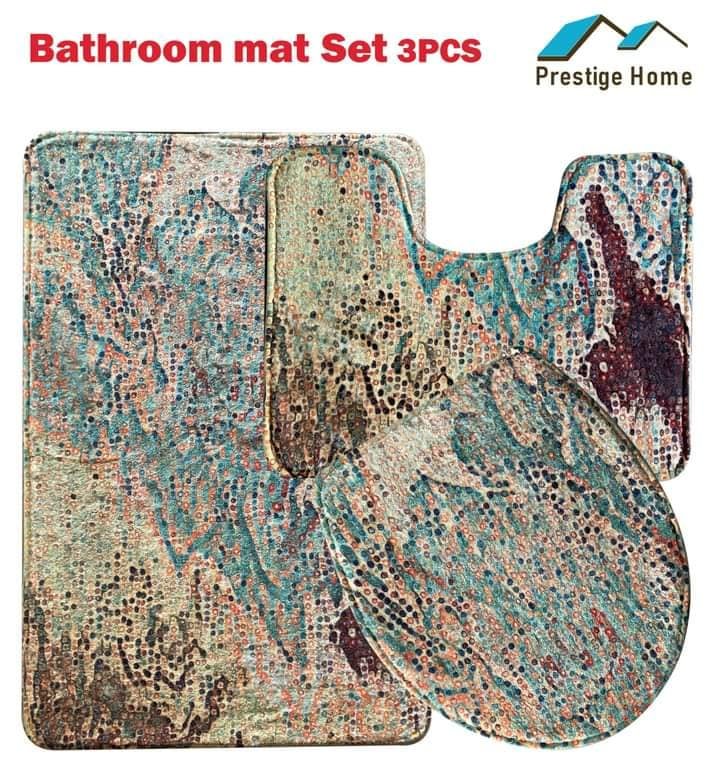Inky Bathroom Mat Set