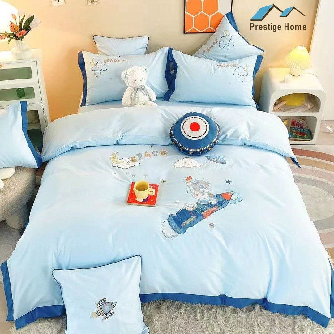 Cotton Astronaut Duvet Cover Set - Single