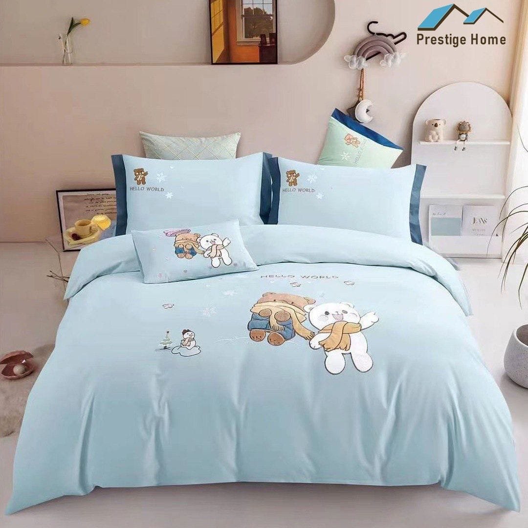 Cotton Bear Friends Duvet Cover Set - Single