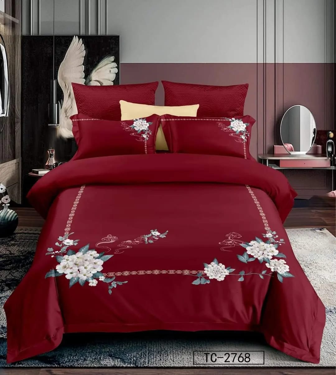 Flower Comforter Set 6 pieces - Double
