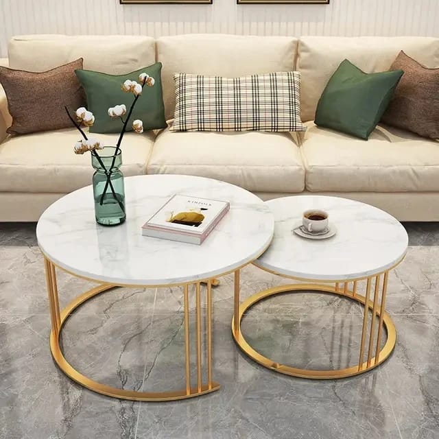 Marble Table Set - 2 Pieces