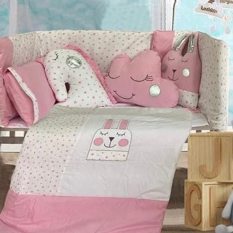 Clouds & Rabbit - Baby Bedding Set