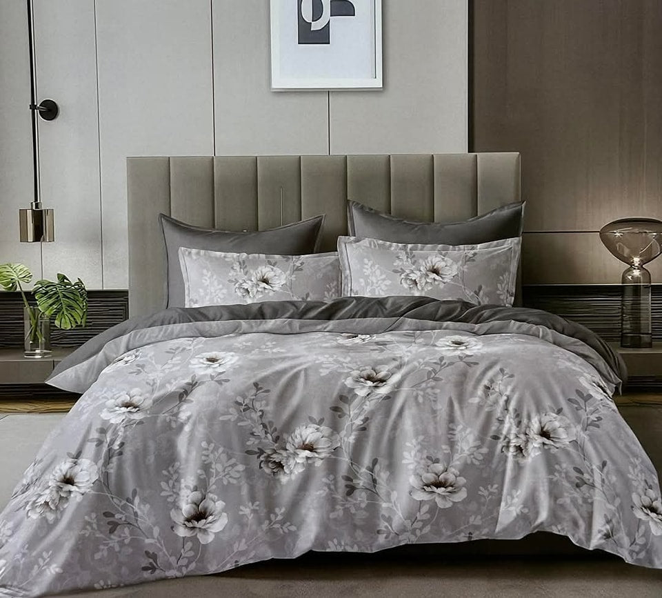Midnight Bloom Floral Bedding Set - Single