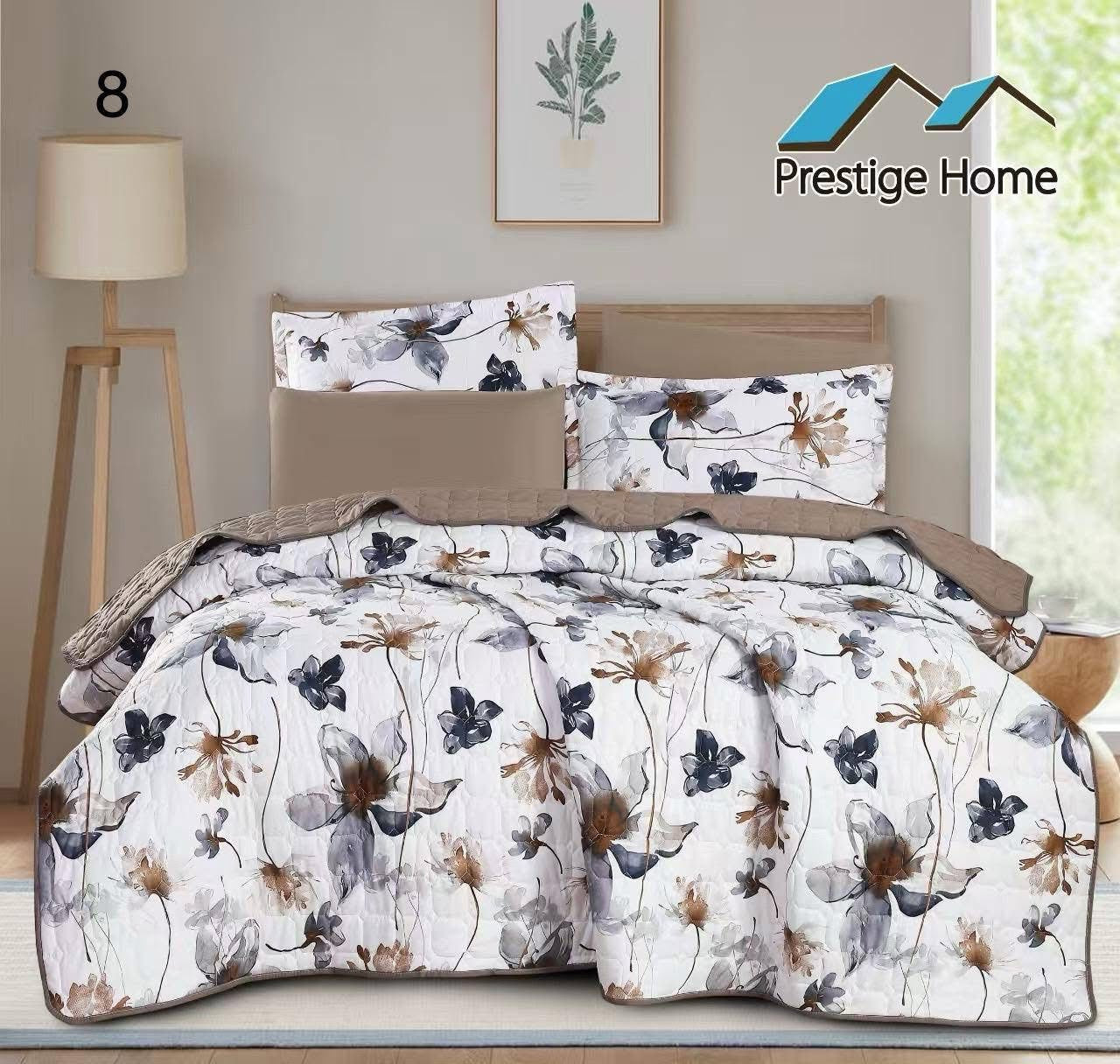 Midnight Petal Grace Bedspread Set - Single