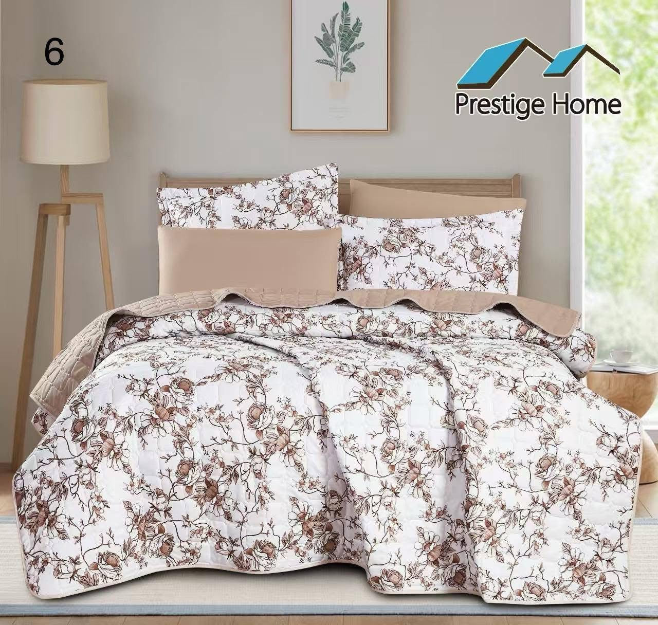 Autumn Bloom Elegance Bedspread Set - Double