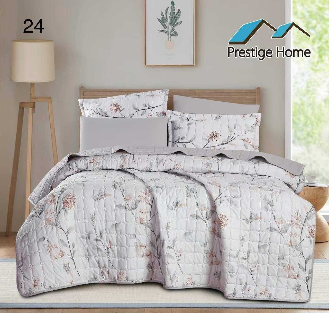 Lavender Mist Bloom Bedspread Set - Single