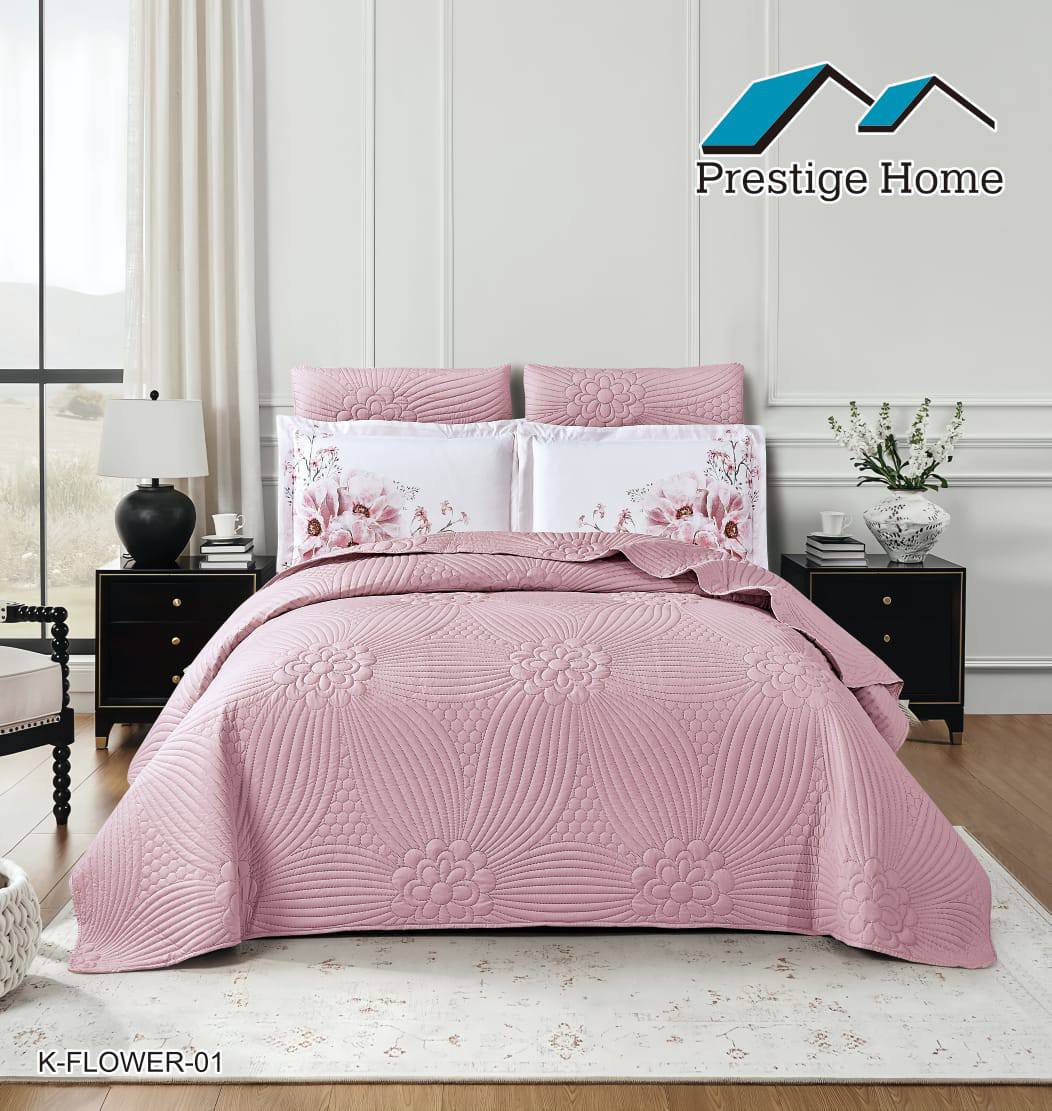 K-Flower Bedspread Set - Double