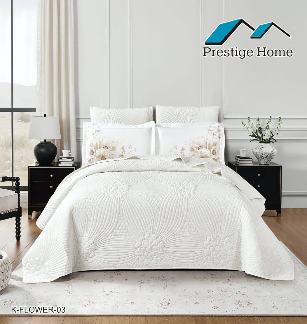K-Flower Bedspread Set - Double