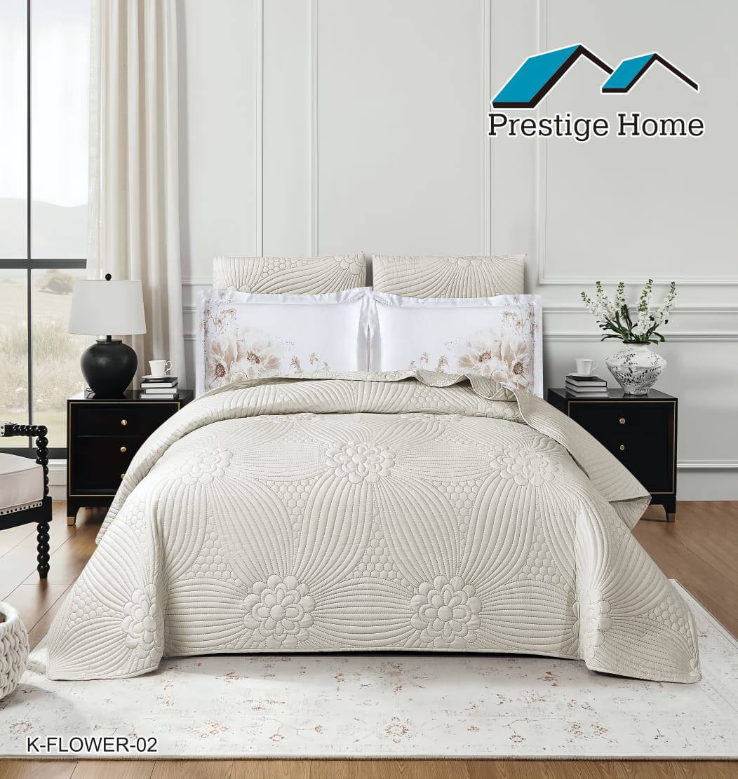 K-Flower Bedspread Set - Double