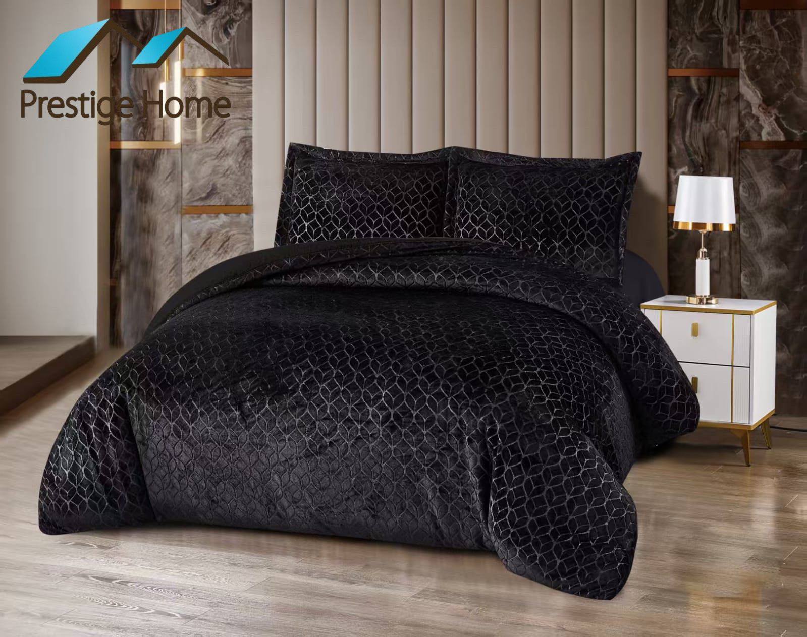 Leaves Embossed Comforter Set - Double