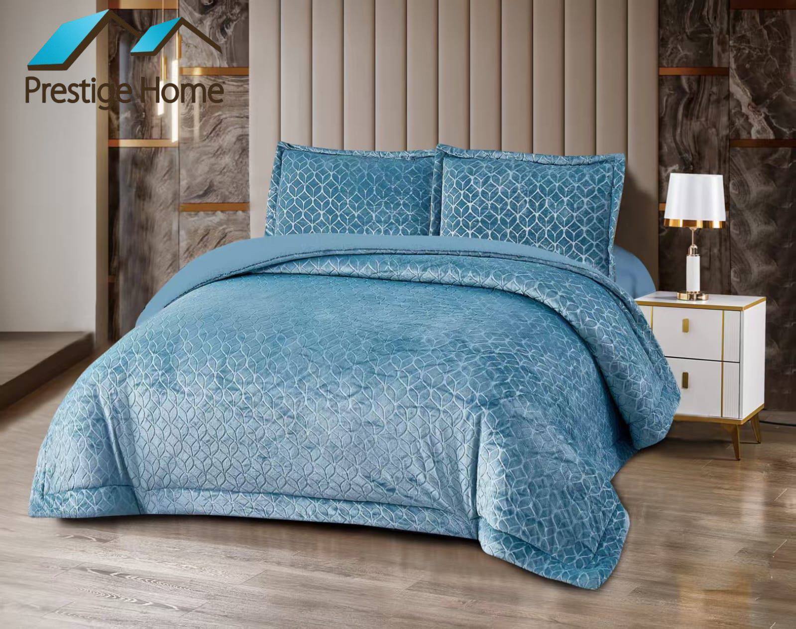 Leaves Embossed Comforter Set - Single