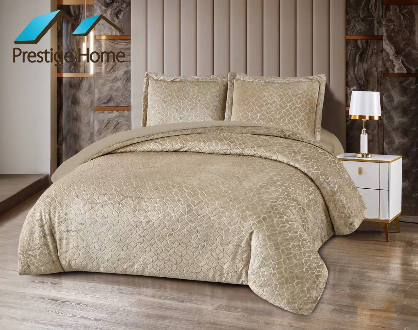 Leaves Embossed Comforter Set - Double