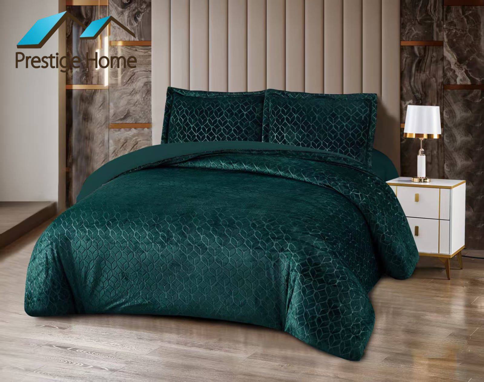 Leaves Embossed Comforter Set - Double