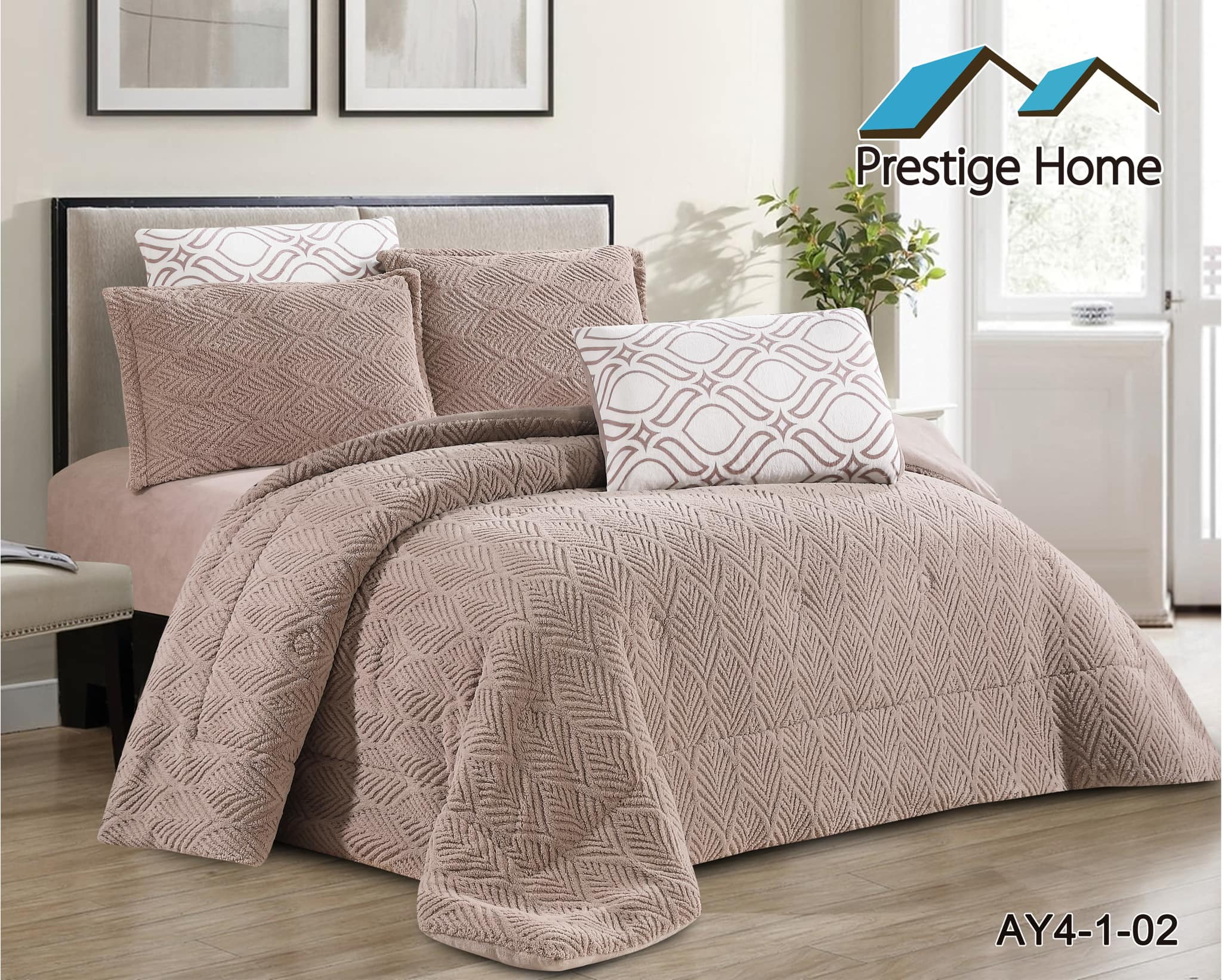 Chevron Texture Comforter Set – Single