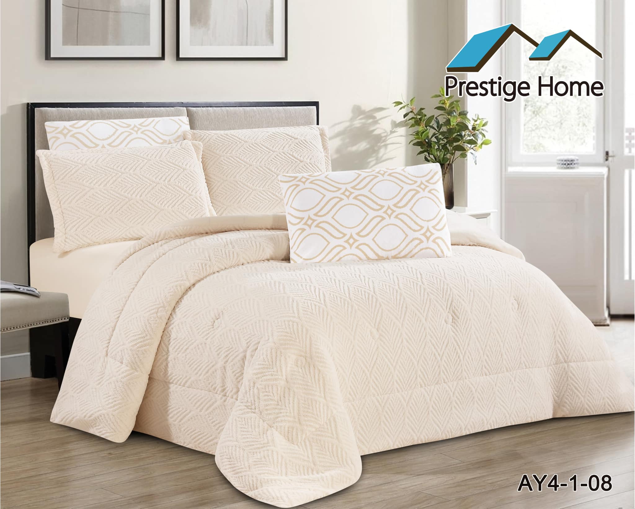 Chevron Texture Comforter Set – Single