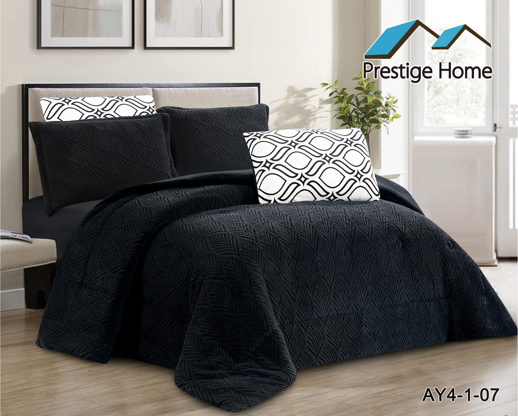 Chevron Texture Comforter Set – Single