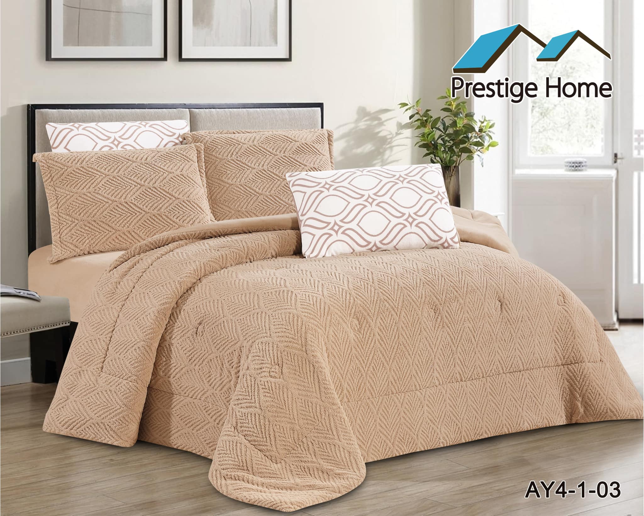 Chevron Texture Comforter Set – Single