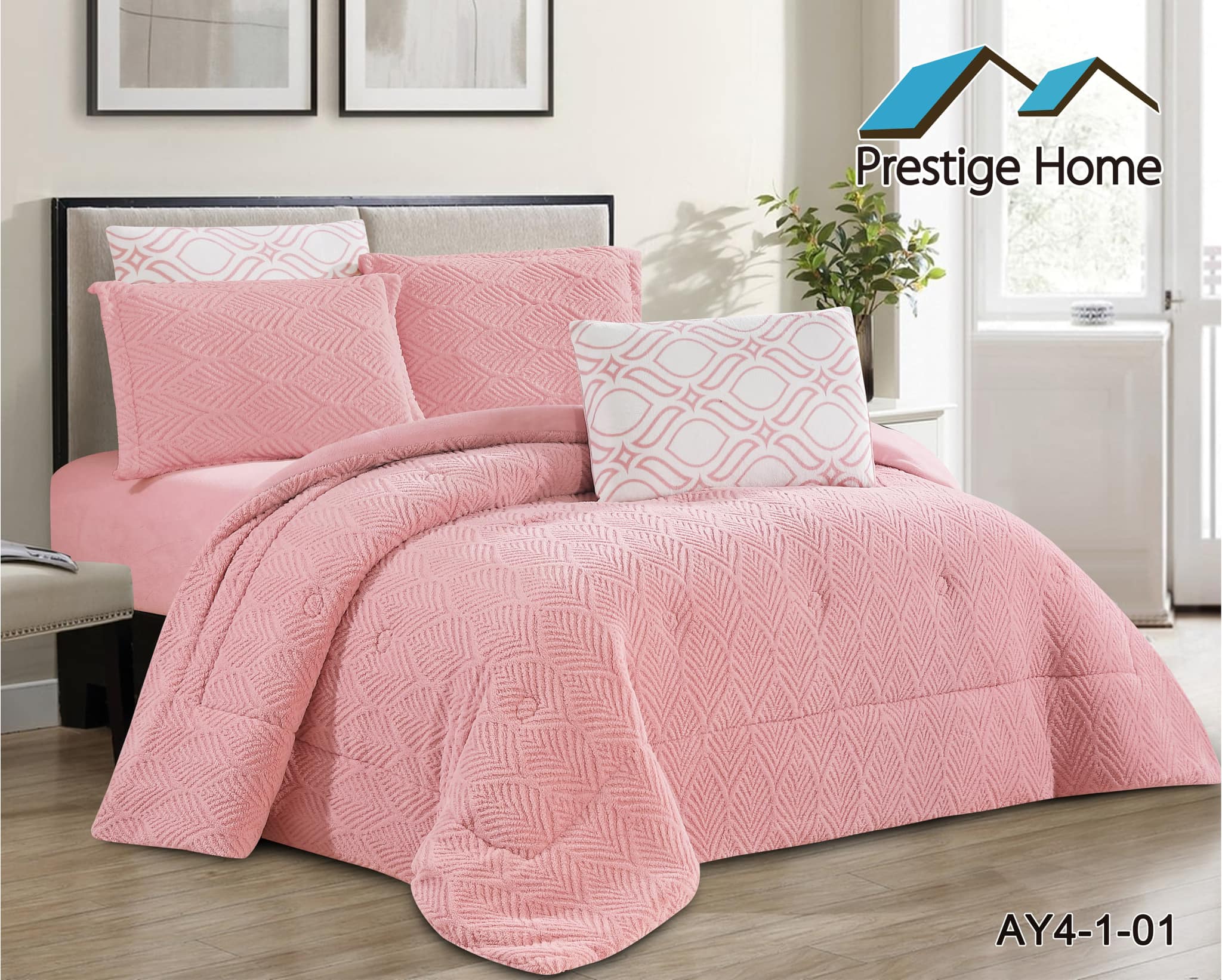 Chevron Texture Comforter Set – Single