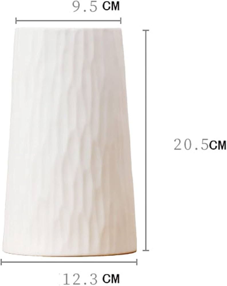 Ivory Ripple Ceramic Vase - Large