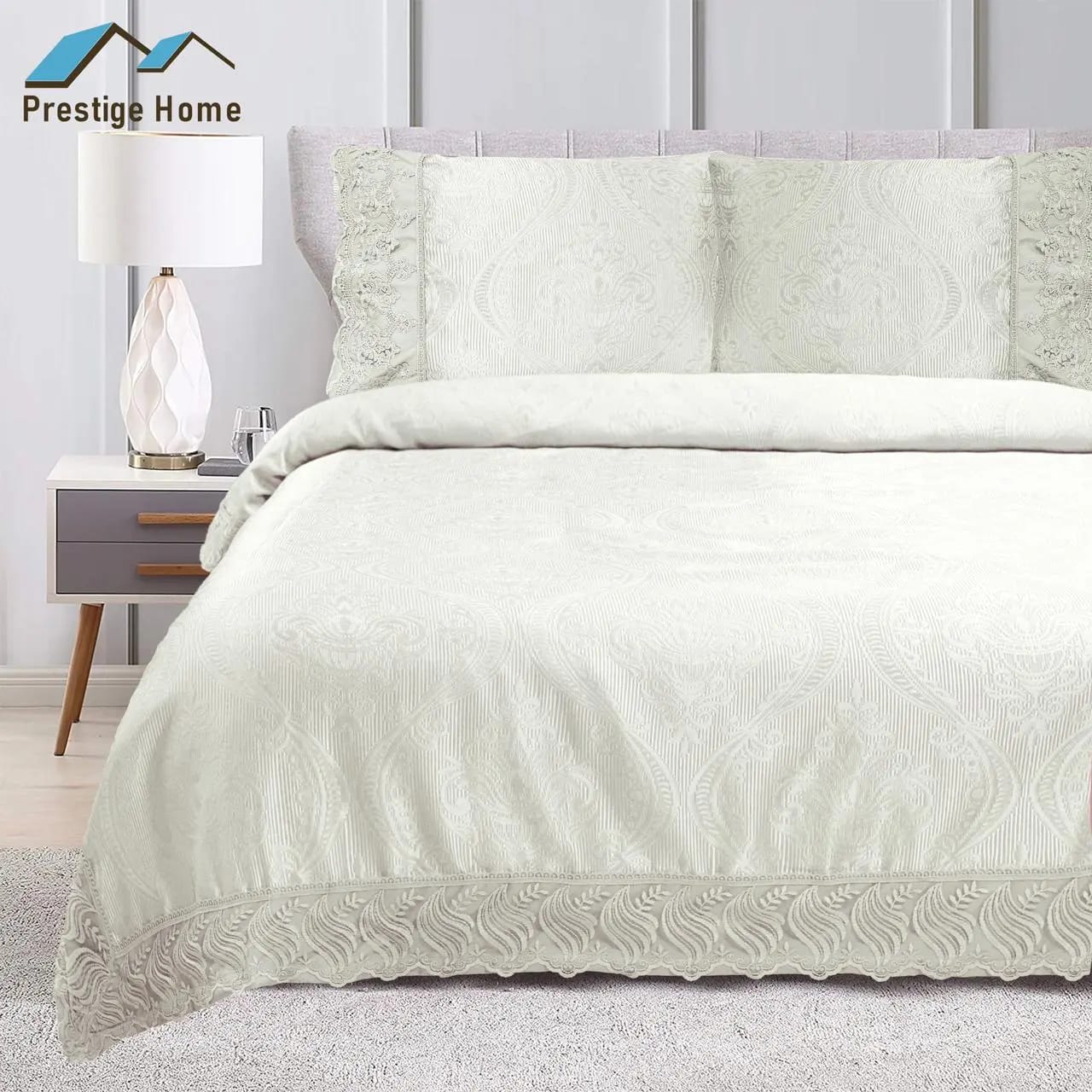 Lace Bridal Bedspread 6 pieces - Double