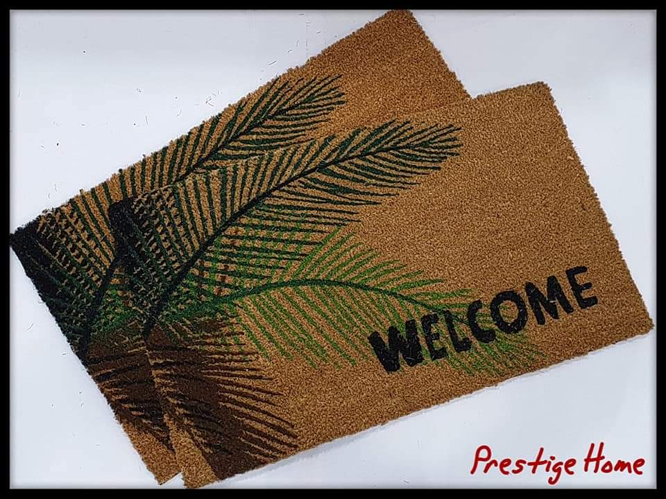 Palm Leaf Welcome Outdoor Rug - 45x75 cm