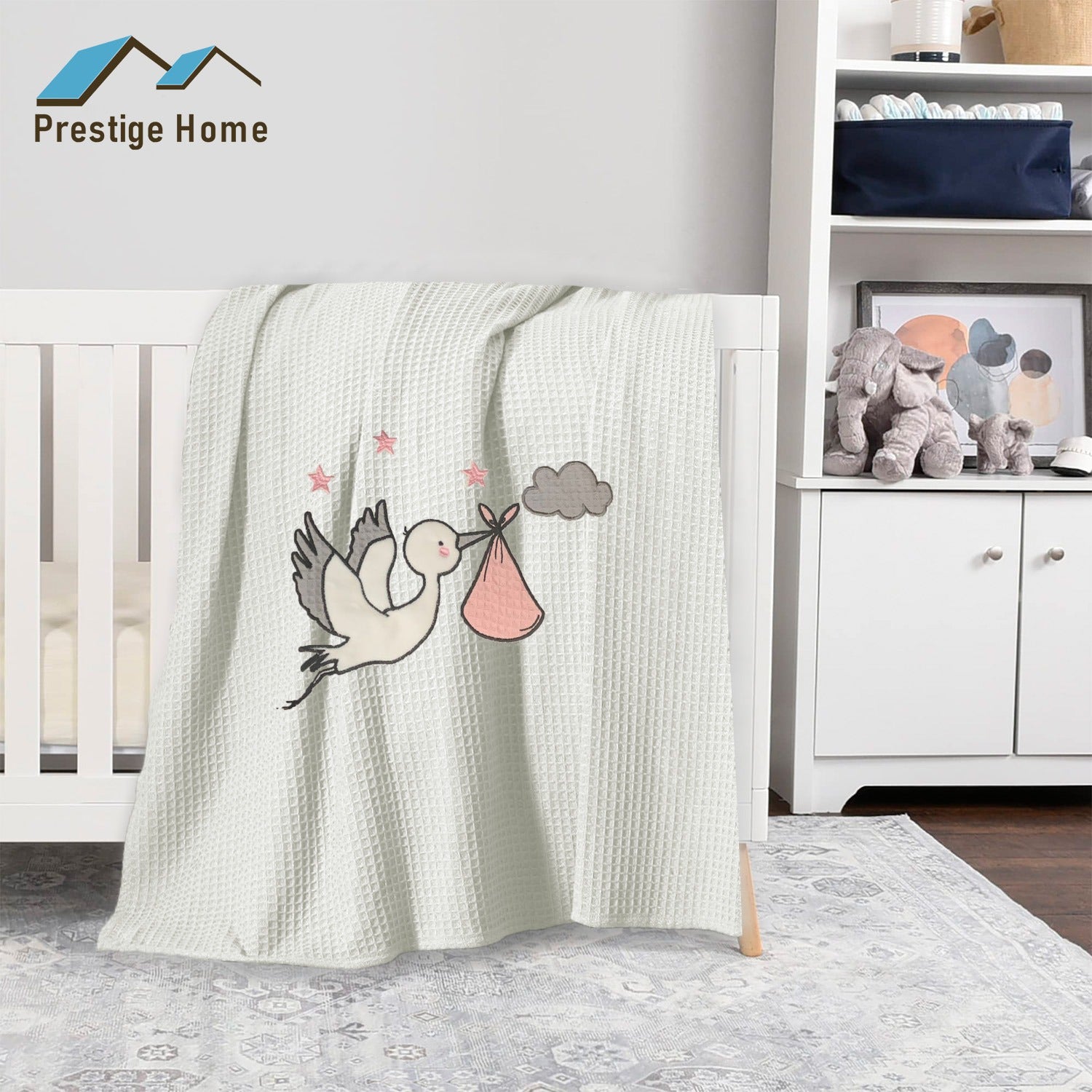 White Bird Baby Blanket