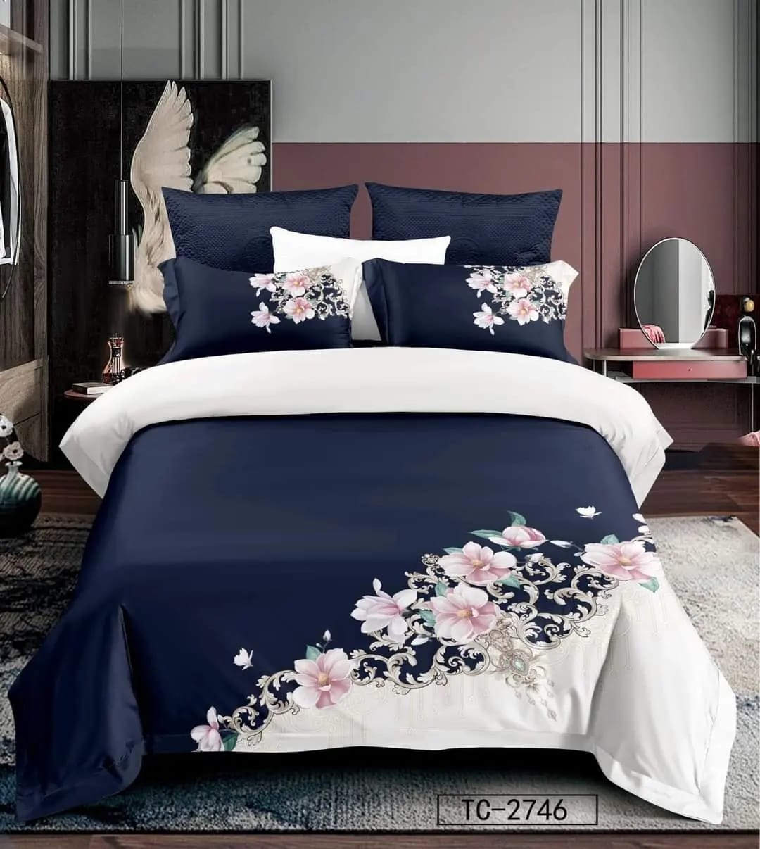 Flower Comforter Set 6 pieces - Double