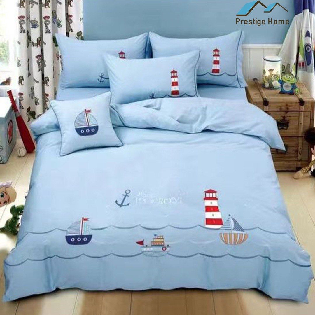 Cotton Boats Duvet Cover Set - Single