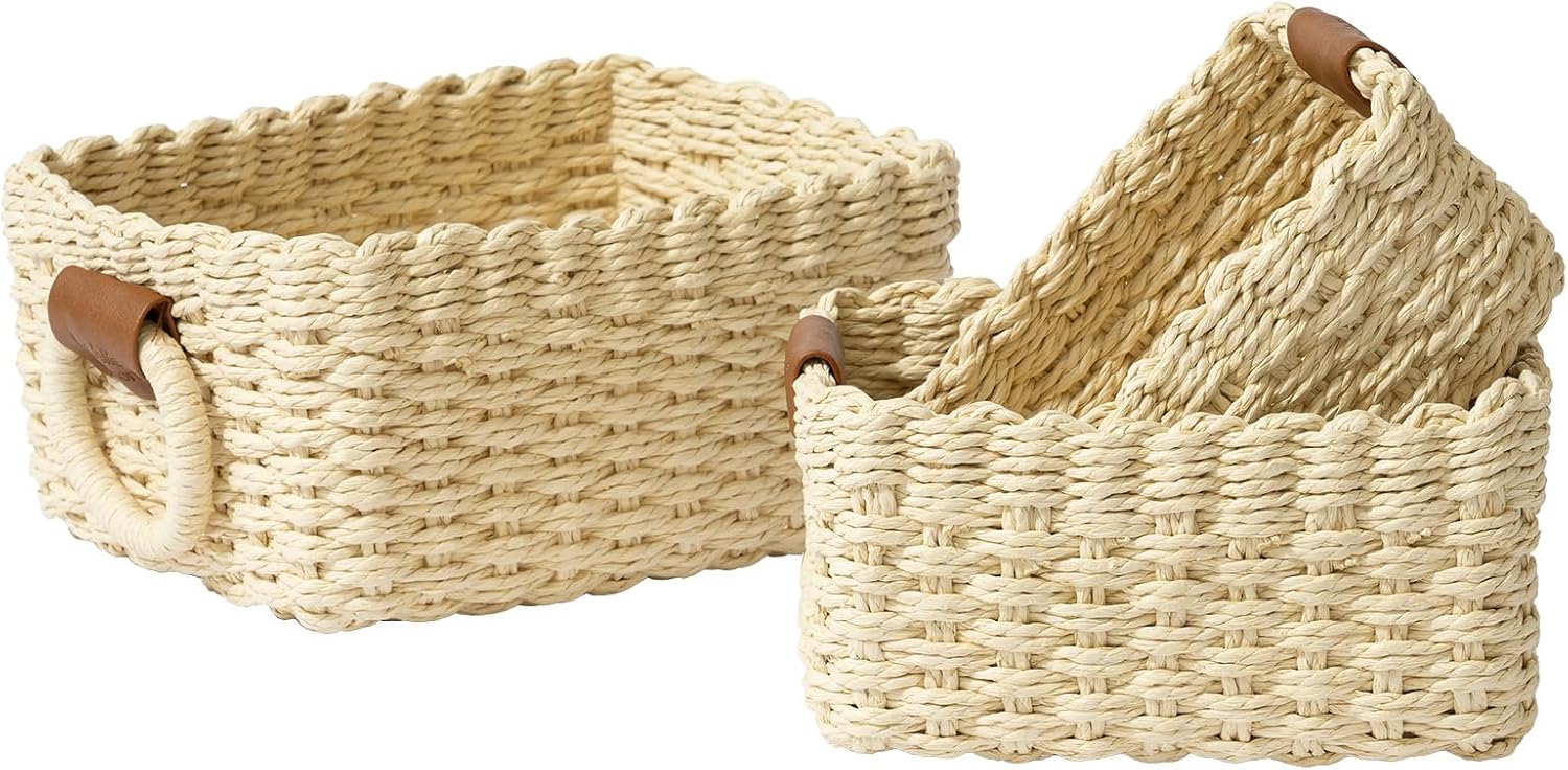 Woven baskets- 3 Pieces set