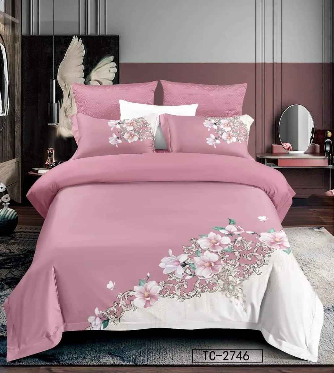 Flower Comforter Set 6 pieces - Double