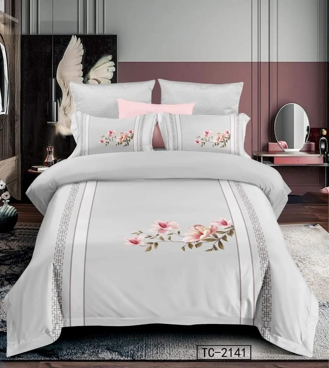 Flower Comforter Set 6 pieces - Double