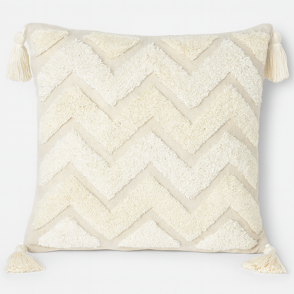 Boho Textured Chevron Cushion