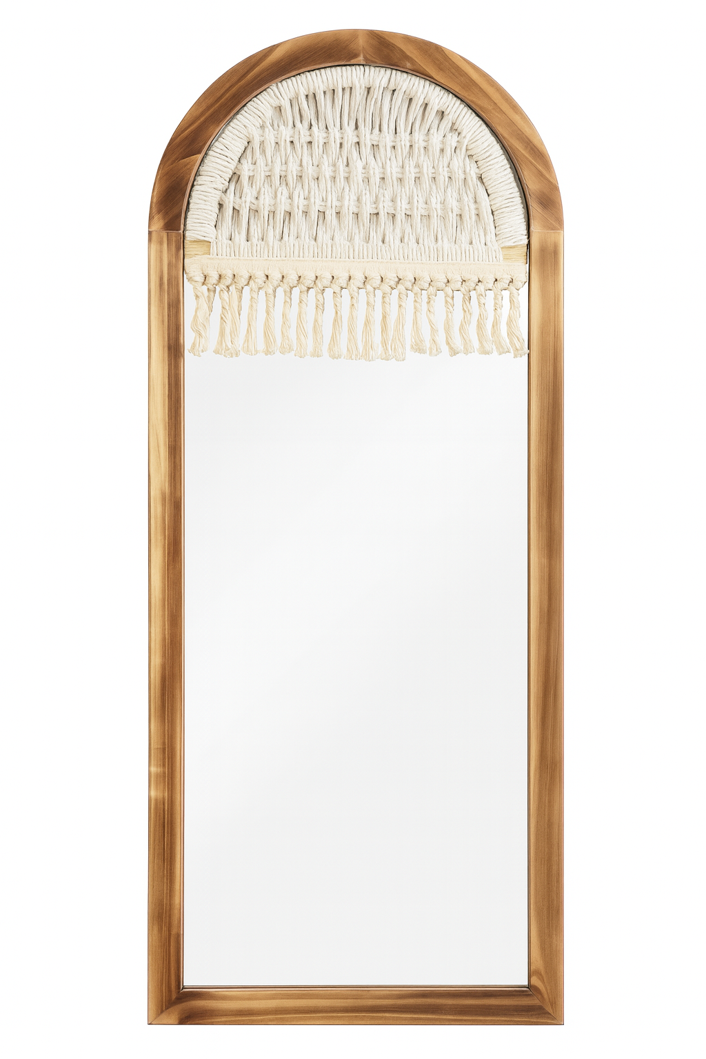 Arched Macramé Boho Mirror - 110 cm