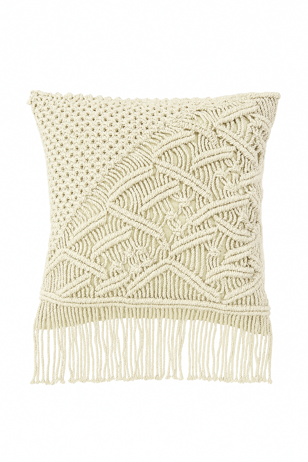 Boho Macrame Cushion - 45x45 cm