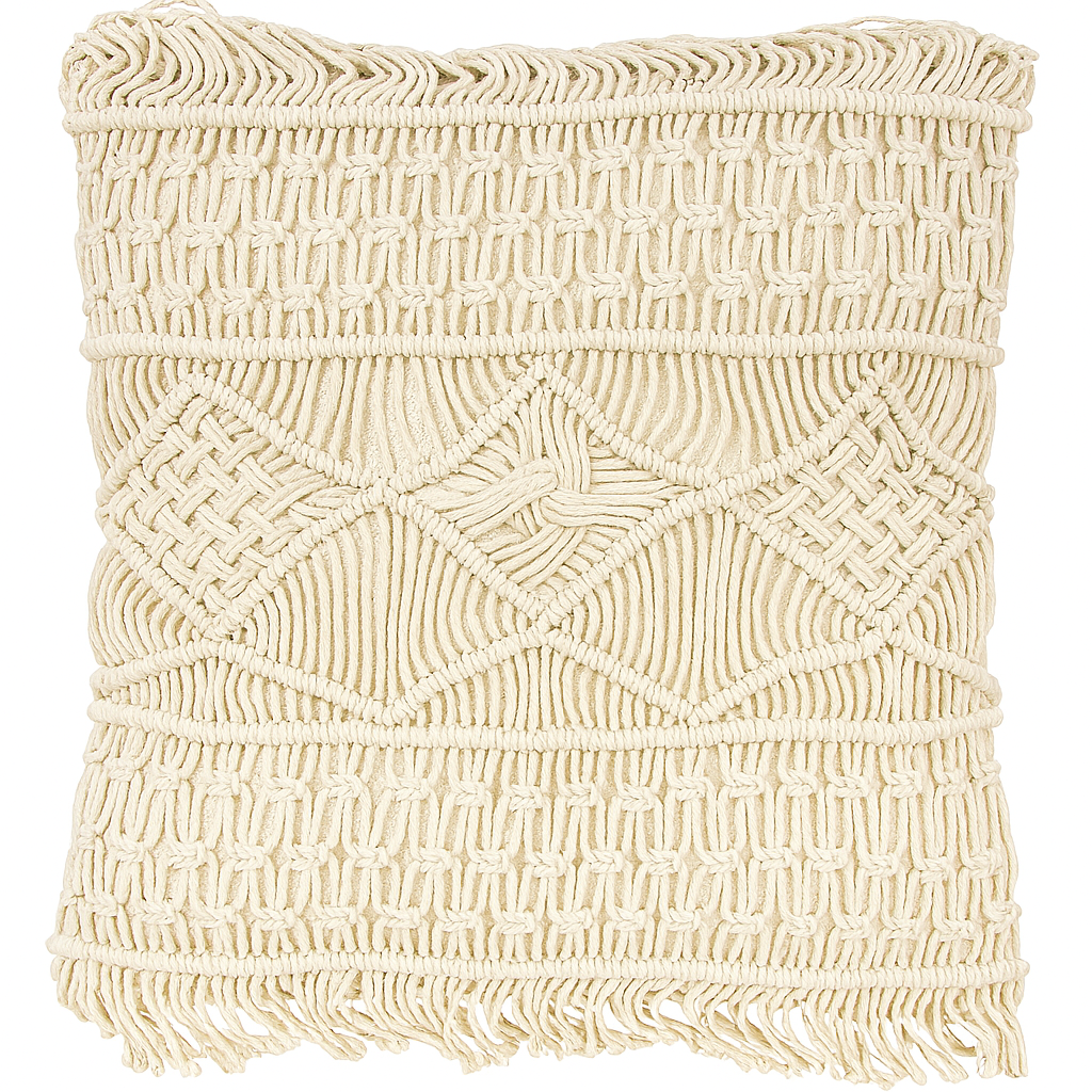 Boho Macrame Throw Pillow - 45x45 cm