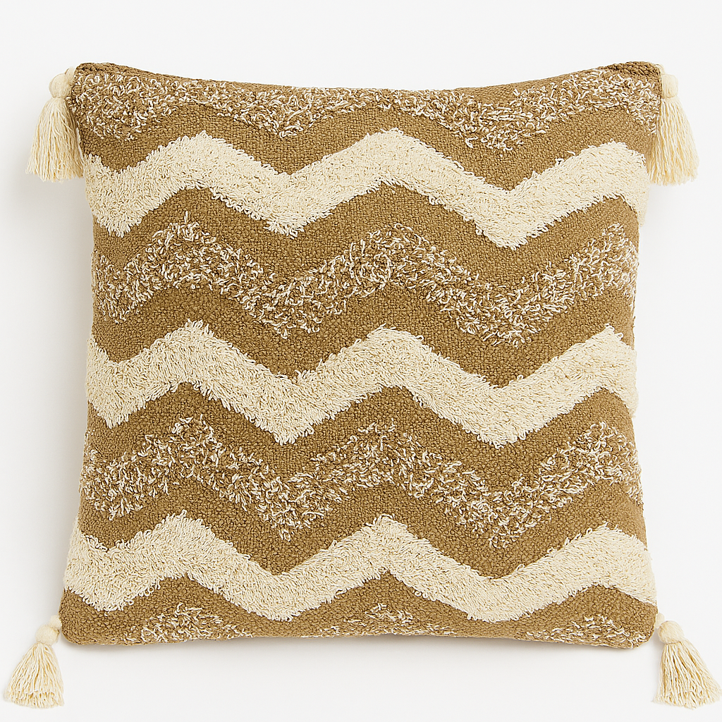 Zigzag Texture Cushion - 45 x 45 cm