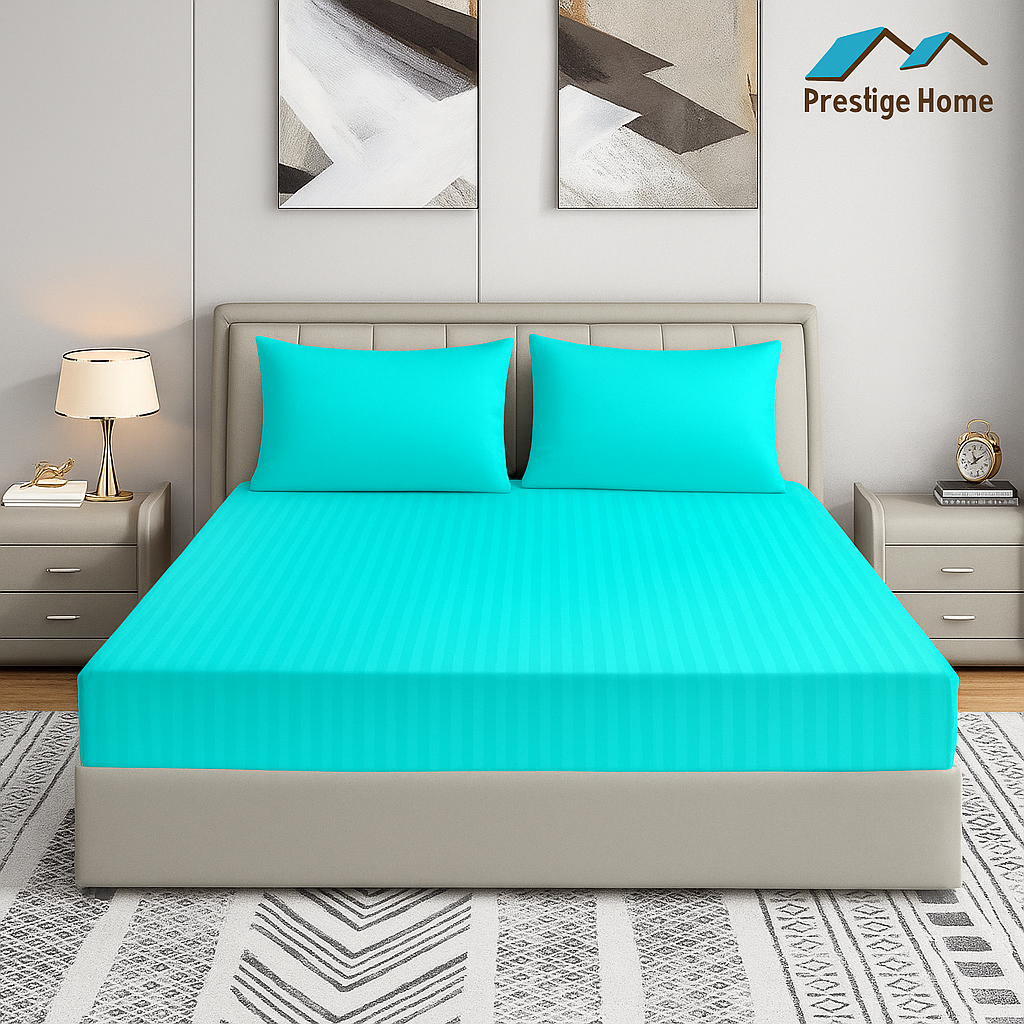 Microfiber Striped Bedsheet set - Single