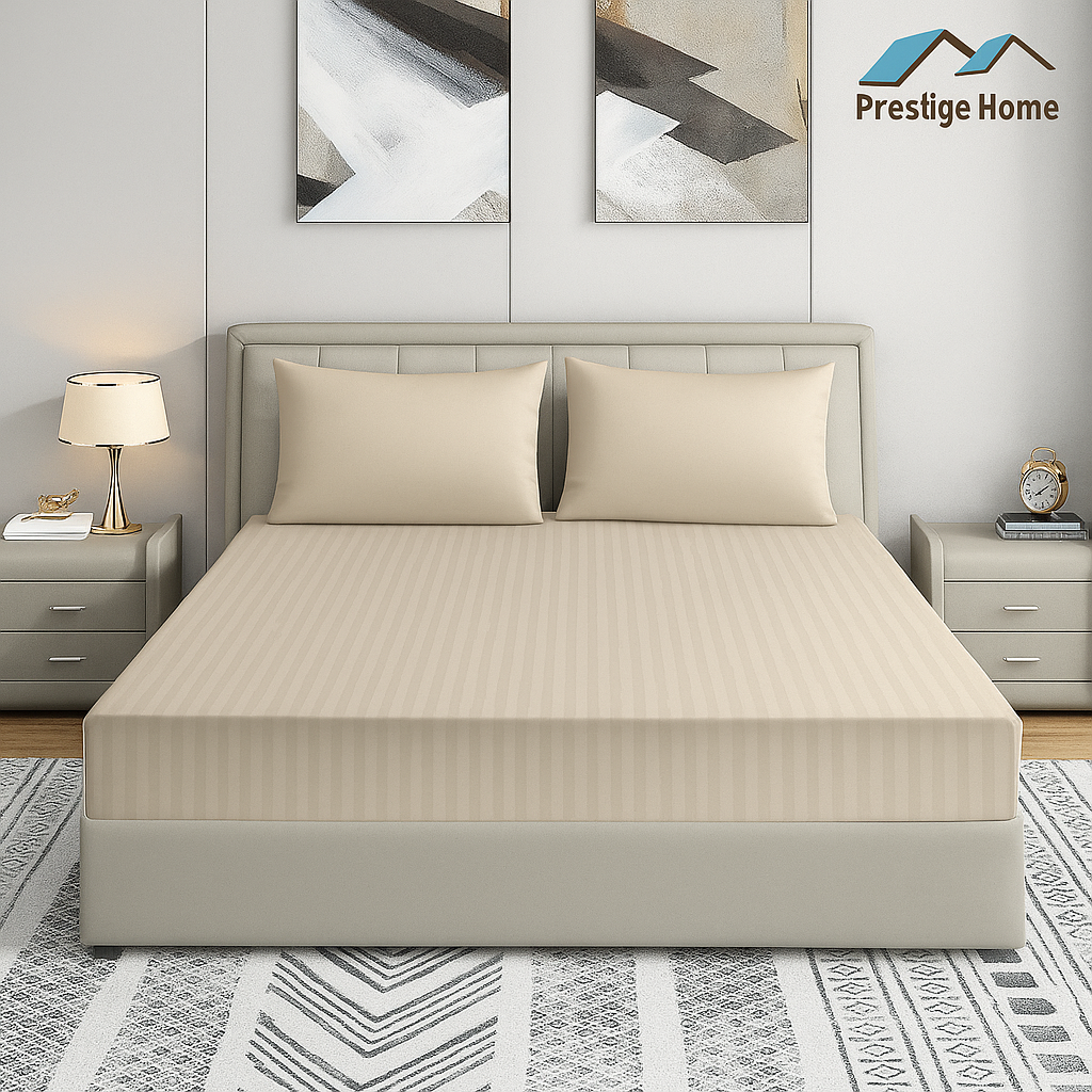 Microfiber Striped Bedsheet set - Single