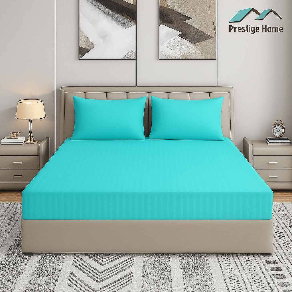 Microfiber Striped Bedsheet set - Single