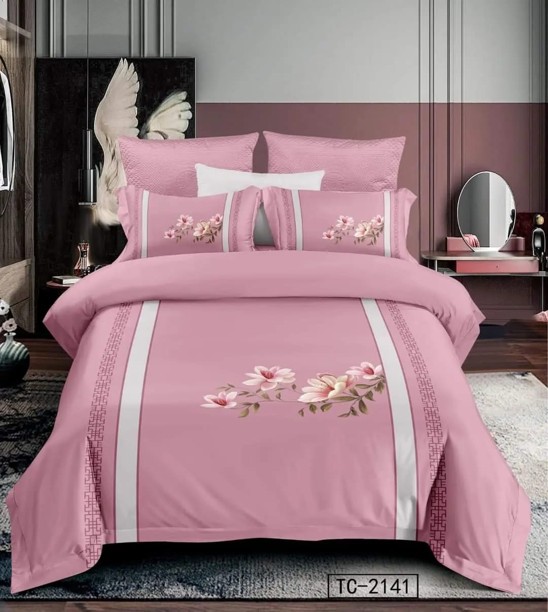 Flower Comforter Set 6 pieces - Double