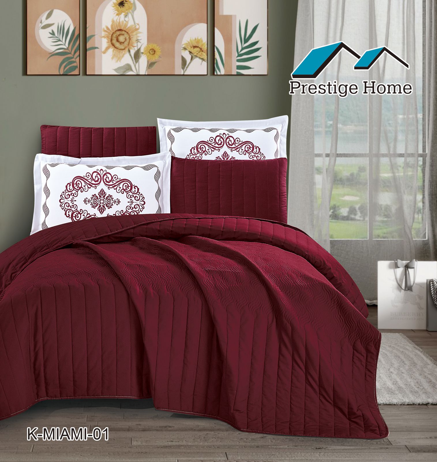 Miami Bedspread 4 pieces - Single