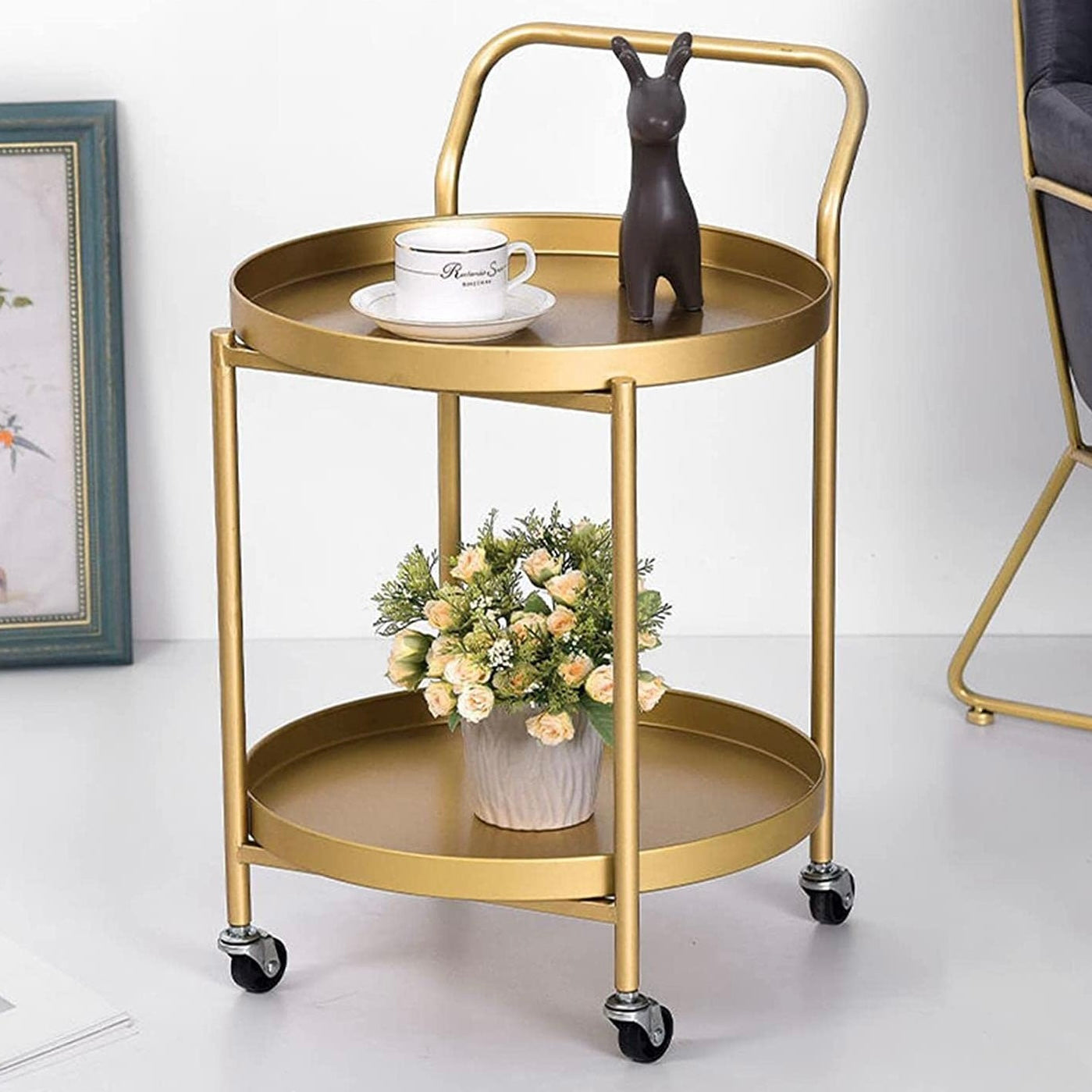 Round Serving Trolley